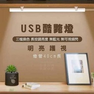 USB酷壁燈，燈管長約40公分，變化三種燈色型式，有附掛勾及3M貼，黃光、白光、自然光。可裝於書桌、閱讀區等。