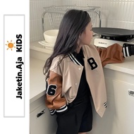 Jacketin Aja Varsity Baseball Unisex Kids (1 year - 18 years) EMBROIDERED INITIAL B (CAN CUSTOM LETT