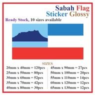 Sabah Flag Sticker Rectangle Postcard / Stiker Pelekat Poskad Bendera Sabah
