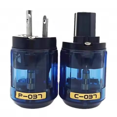 Oyaide Hifi C-037 P-037 US Power Plug Rhodium Plated IEC Audio Connector Female-Male MATIHUR audio T