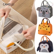 CAMELLI Cartoon Stereoscopic Lunch Bag, Thermal  Cloth Insulated Lunch Box Bags, Portable Thermal Bag Lunch Box Accessories Tote Food Small Cooler Bag