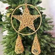 Christmas Parol Christmas Hanging Parol Star Rattan Hand Weaving Wreath Christmas Lantern Christmas 