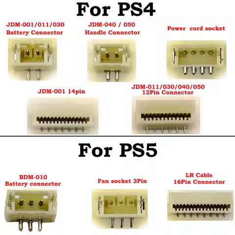 For PS4 PS5 Handle Original Charging Battery Contact Connector L2 R2 Ribbon Contact Clip Socket JDM-