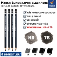 German Pencil Sketch STAEDTLER Mars Lumograph Black Charcoal Pencil 100B density from HB to 8B