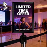 Event Signage,Stanchion Sign Holder Queue Management, Heavy Duty Display