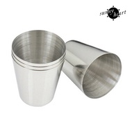 [SH]Outdoor Camping Hiking Polished Stainless Steel Whiskey Liquor Cup for Hip Flask
