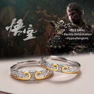 Black Myth Wukong 925 Silver Rings Golden Cudgel Design Game Jewelry