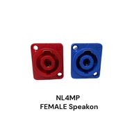 C-42.c/d NL4MP 4 Pole Chassis Female Audio Speakon Connector ( RED or BLUE )