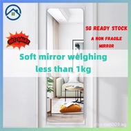 【Lucky Mirror】SG [ READY STOCK ] HD Acrylic soft mirror attached to wall self-adhesive full body dre