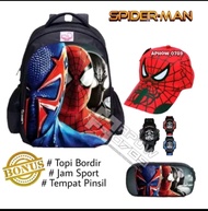 TAS RANSEL ANAK LAKI LAKI TK SD KARAKTER BATMAN SPIDERMAN FREE FIRE BANYAK BONUS