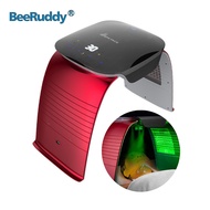 BeeRuddy 8 Colors LED Facial Mask Cold Nano Spray Moisturizing Hot Compress UV Light Absorb Ca+ Skin