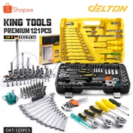 DELTON King Tools Tool Set Wrench Block 121 Pieces (Large Set) Size 1/4 Inch 3/8 1/2 Model Dkt-121PC