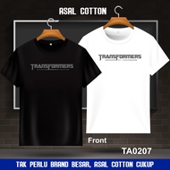100% Premium Cotton Baju T Shirt Lelaki Oversize Plus Size Style Viral TA0207-Transformers Logo