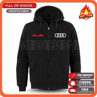 Zip Hoodie Embroidery Audi RS S Line Turbo Car Racing Team Motorsport Rally Turbo A4 A5 A6 R8 Drift 