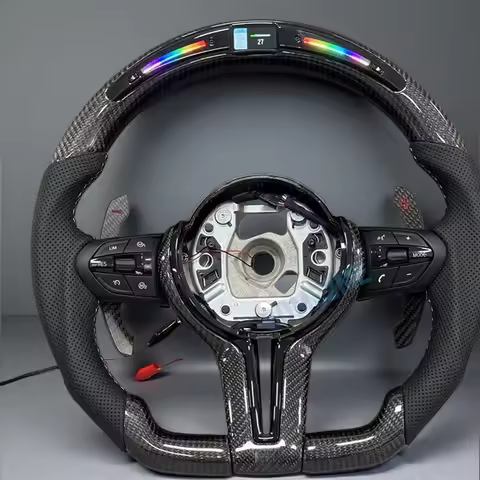 Suitable X4 X5 M2 M4 M8 F10 F15 F20 F22 F30 E90 E91 Customized Carbon Fiber Steering Wheel With Embe