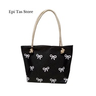 ETS - Totebag Wanita Zippered Coquette Ribbon WickTALI