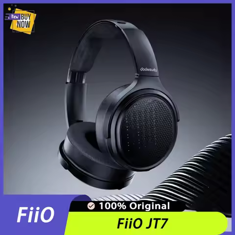 FiiO JT7 Magnetic Audiophile Headphones Adjustable Headband Over-Ear Planar with 95x86mm Planar Driv