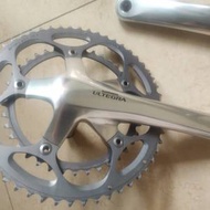 經典 Ultegra 10速銀色中空曲柄牙盤#子彈仔