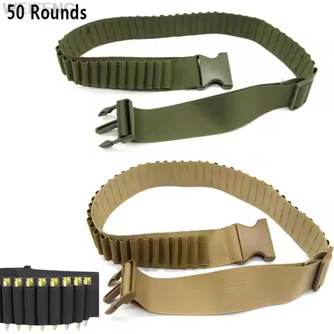 Tactical 50 Rounds Ammo Holder Pouch Belt Catridge Shot Shell for 5.56mm .22/.223.204 Bullet Holder 