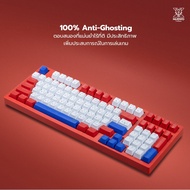 Nubwo x802 คีย์บอร์ดเกมมิ่ง (มาโครได้) บลู/เรดสวิตซ์ Mini RGB Mechanical Gaming Keyboard มีสาย(ถอดได
