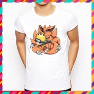 [Super Hot] Men's and Women's T-shirt with Naruto Nine-Tailed Fox Print - Loose Form BIGSIZE AZ F180