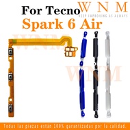 For Tecno Spark 6 Air Power button flex on / off Switch Button Side Key Volume Up Down Flex Cable Ce