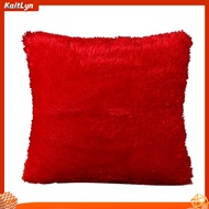 <Kaitlyn> 43x43cm Soft Plush Solid Color Throw Pillow Case Cushion Cover Home Sofa Decor