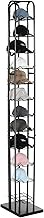 Tandefio 78" Black Floor Standing Hat Rack Tower 12 Tier Hat Display Rack Hat Organizer Metal Hat St