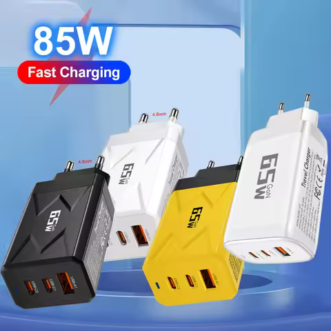 Total 85W USB C Charger 3 Ports PD Fast Charging Wall Power Adapter QC3.0 For iPhone 15 Pro Samsung
