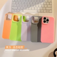 Candy Color Jelly 12ProMax Apple Phone Case 11 Liquid Silicone Iphone13 for 14 Thickened Solid Color