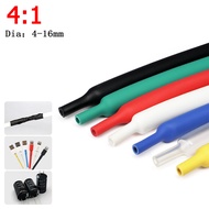 1 Meter 4:1 Dia 4-16mm Heat Shrinkable Tube Double-walled Tube Shrinkable Thick-walled Glued Waterpr