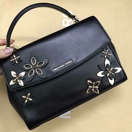 Michael Kors Ava S Black Flower Handbag