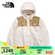 北面（The North Face）【经典款】冲锋衣女单层连帽外套户外保暖舒适春季上新|5K2X ROR/米色 M/160