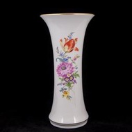 德國 Meissen 麥森 手繪 多花沙漏形花瓶一級典藏品