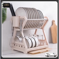 Dish Rack 2-tier 2-layer Bowl Rack Kitchen dish Rack dish drainer dish Rack dish drainer Rack Bowl d