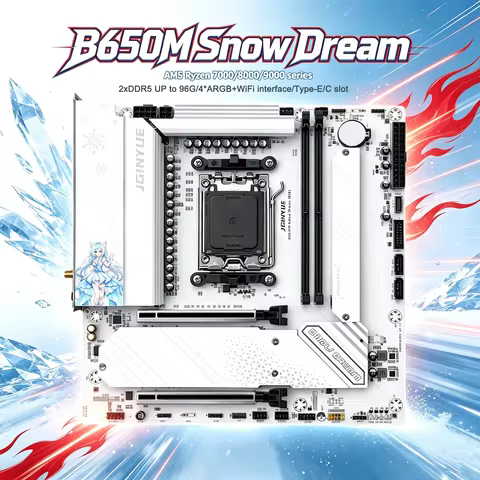 JGINYUE B650M AM5 Motherboard Set support Ryzen 7000/8000/9000 series DDR5 Memory up to 96G ARGB PCI