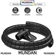 MUNDAN Storage Pipe Spiral 2m  5m Wire Wrap Tube Cord Protector
