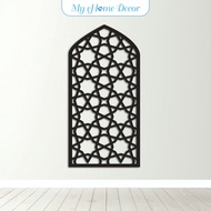 3D Islamic Pattern Cut Out Wall Art Kubah Mihrab Kerawang Islamic Dekorasi Dinding (c)
