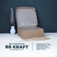 Kraft Lace Rice Box R8 18X18 Catering Box 310Gsm ||
