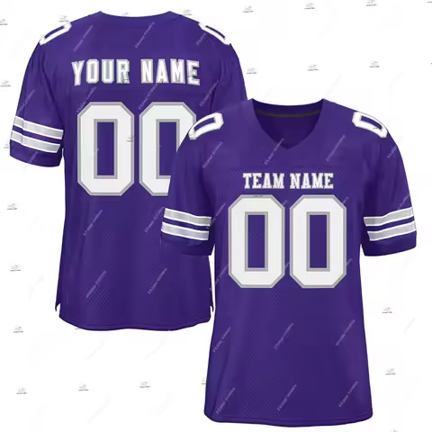 Custom Name Gradient Multicolour Soccer Team Clothes Football Jersey V-Neck T-Shirts Vintage Retro 3