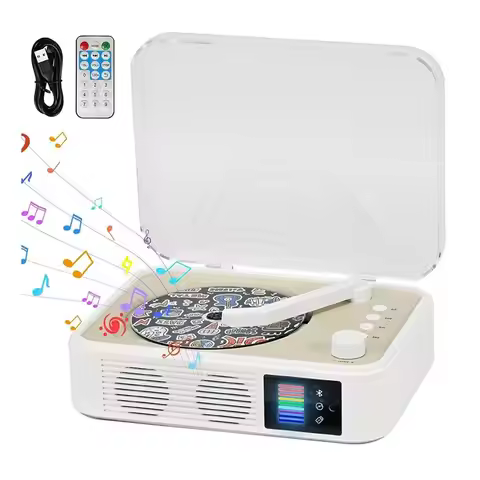 Portable Bluetooth CD Player Retro Bluetooth CD Player Retro CD Players With Speakers Vintage CD Pla