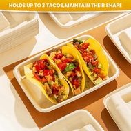 25 PCS Disposable Taco Holders for  Taco Tray Holder Taco Stands for 3 Tacosfor