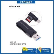 PROOCAM RR-30 Memory Card 3.0 high speed TF sd micro card reader memory card: TF+SD/support 512G