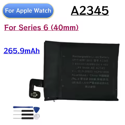 Replacement Battery For Apple Watch Series 6 40mm A2345 High Quality 265.9mAh Watch Battery