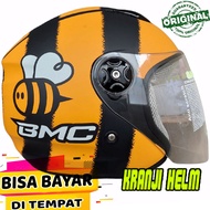 Helm bmc milan fluffy bee black orange doft terbaru