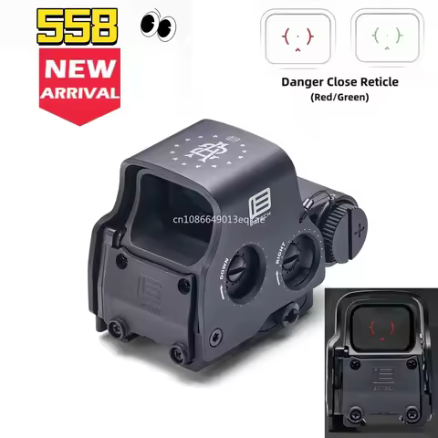 2024 New EOTECH 558 DCR Red Dot Holographic Sight Airsoft Hunting w/ G33/G43/G45 3X 5X Magnifier Fit