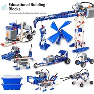 Free 6 Batteries W&F 9686 STEM Kit 396pcs Motorized Building Blocks | Science & Technology Machinery