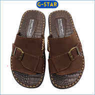 G-Star Footwear Marikina Made Leather Sandals for Men Hand-sewn Tahi Slip On Flat Sandals Men Adult 