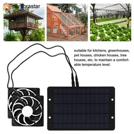 [pantorastar] Solar Panel Fan Kit 10W Solar Powered Dual Fans For Chicken House Greenhouse Dog House With Protective Net