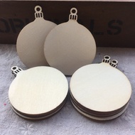 100pcs Unfinished DIY Wooden ROUND CHRISTMAS BAUBLE Birch Blank Decorations Gift Tag Craft Shapes Em
